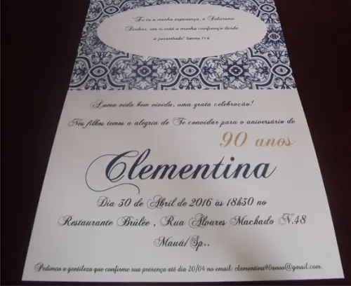 Convite de Aniversário