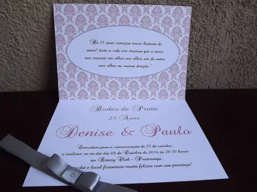 Convite de Bodas de Prata