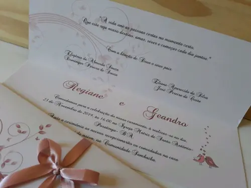 convite de casamento