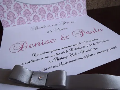 Convite de Bodas de Prata