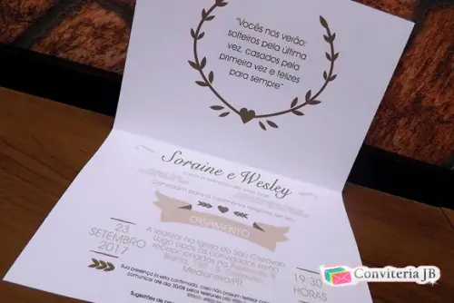 Convite de Casamento Barato - Promoção