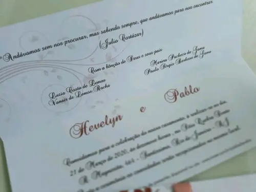 Convite de Casamento Carteira