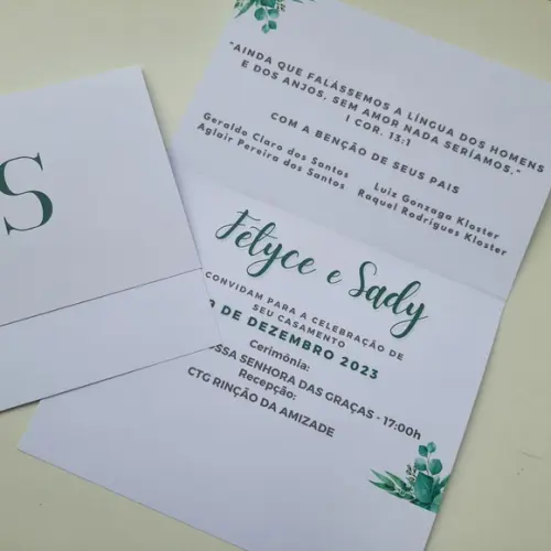 Convite de Casamento com Cordão