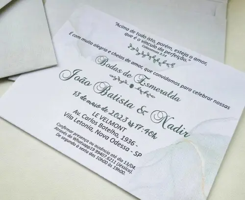 Convite de Casamento Envelope