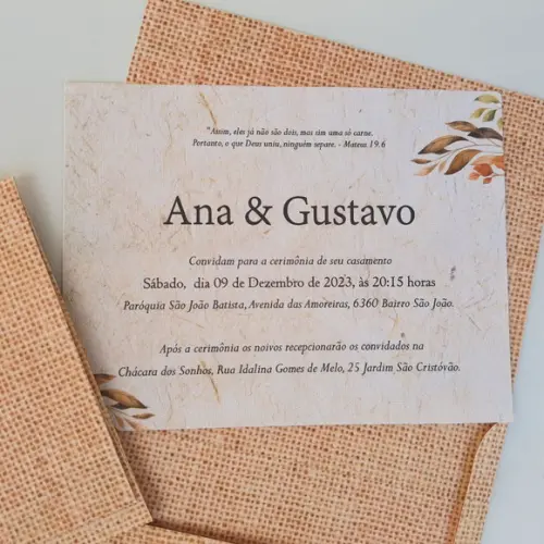 Convite de Casamento Envelope