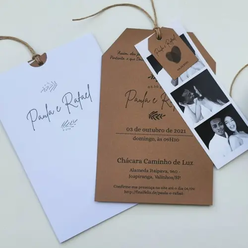 Convite de Casamento Envelope de Luva