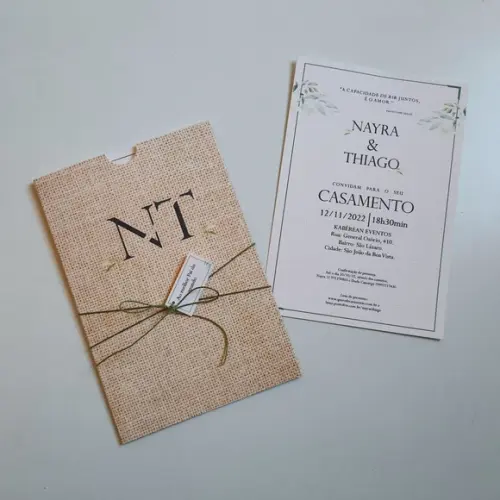 Convite De Casamento Envelope De Luva
