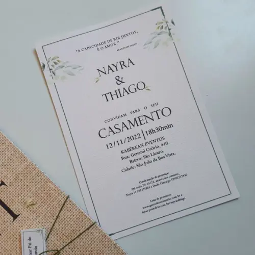 Convite De Casamento Envelope De Luva