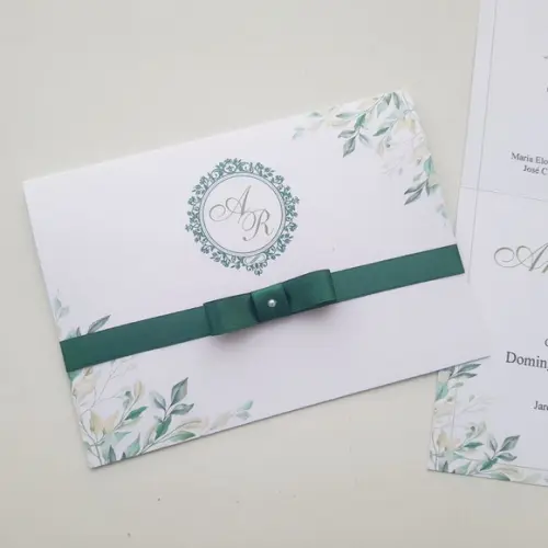 Convite de Casamento Floral