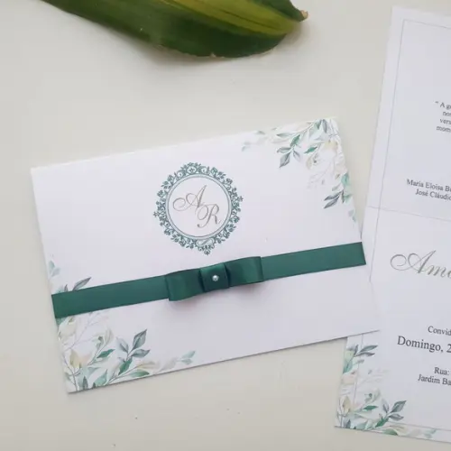 Convite de Casamento Floral