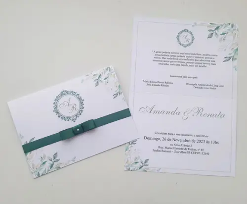 Convite de Casamento Floral