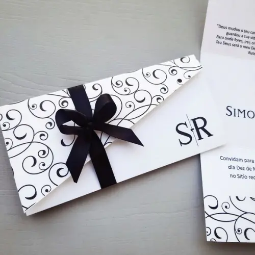 Convite de Casamento Papel Texturizado
