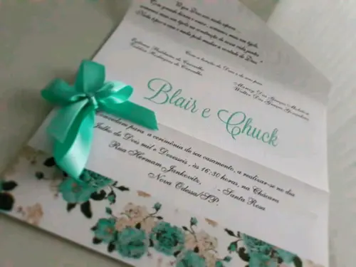 Convite de casamento papel texturizado