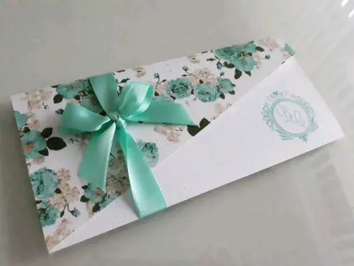 Convite de casamento papel texturizado