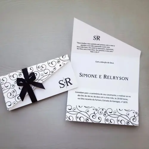 Convite de Casamento Papel Texturizado