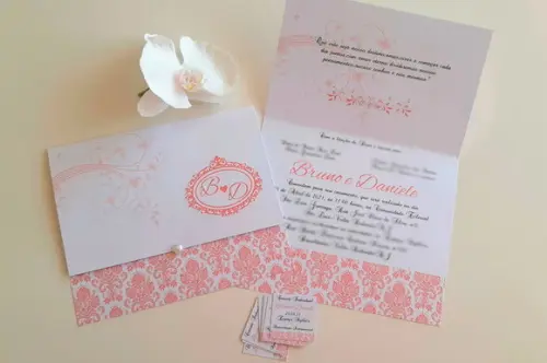 Convite de Casamento Promoção Coral