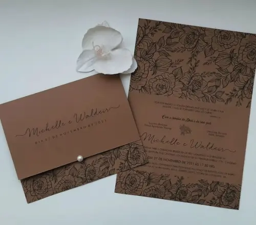 Convite de Casamento Promocao Rustico