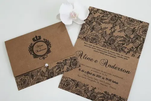 Convite de Casamento Promocao Rustico