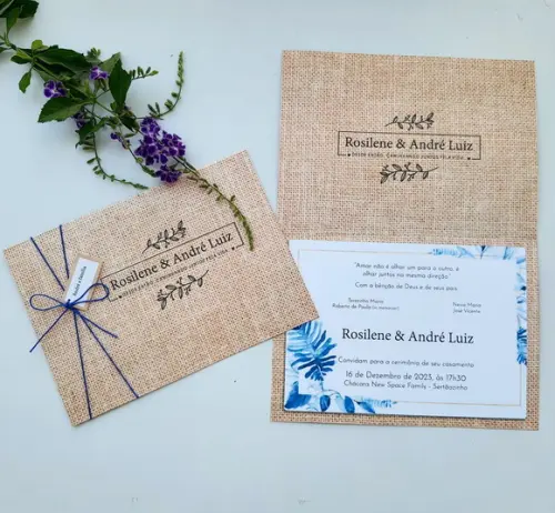 Convite de Casamento Rústico