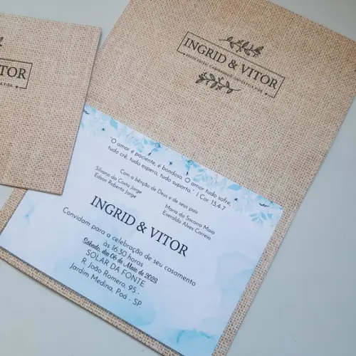 Convite de Casamento Rústico
