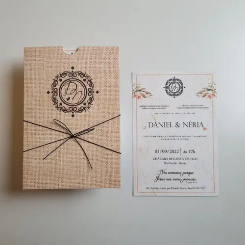 Convite de Casamento Terracota