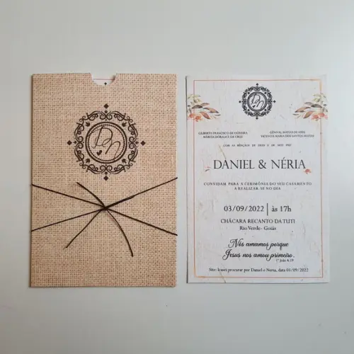 Convite de Casamento Terracota
