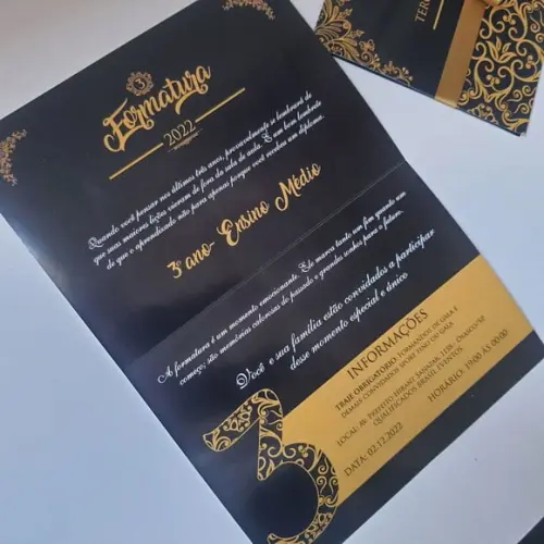 Convite de Formatura Black