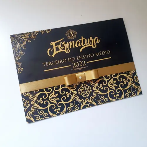 Convite de Formatura Black