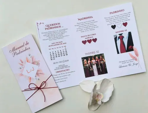 Convite de Padrinhos Boho
