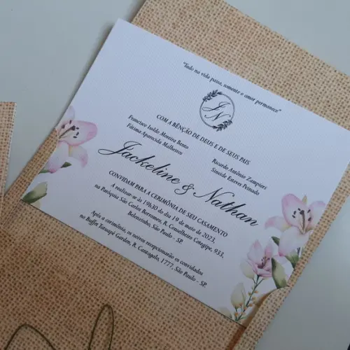Convite Envelope Rustico