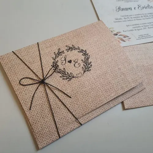Convite Envelope Rustico