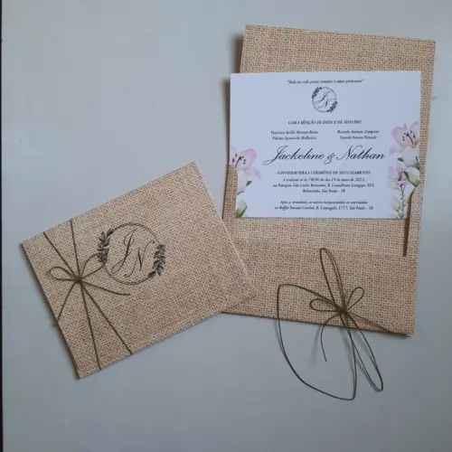 Convite Envelope Rustico
