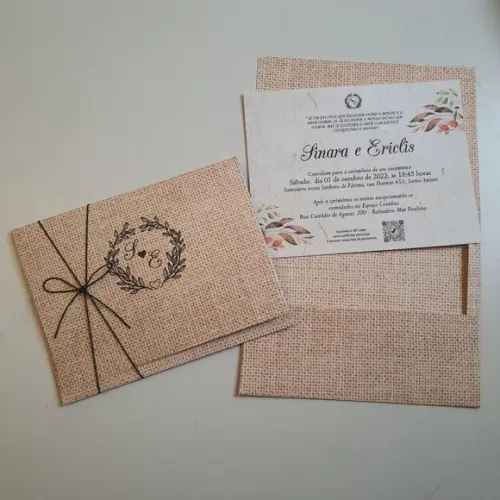 Convite Envelope Rustico