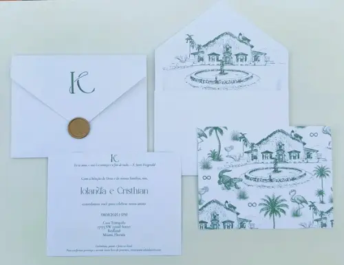 Convite Envelope Texturizado