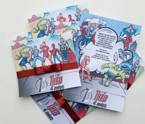 Convite Heróis da Marvel