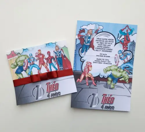 Convite Heróis da Marvel
