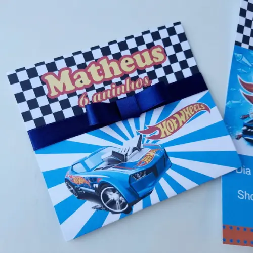 Convite Hotwheels Promoção