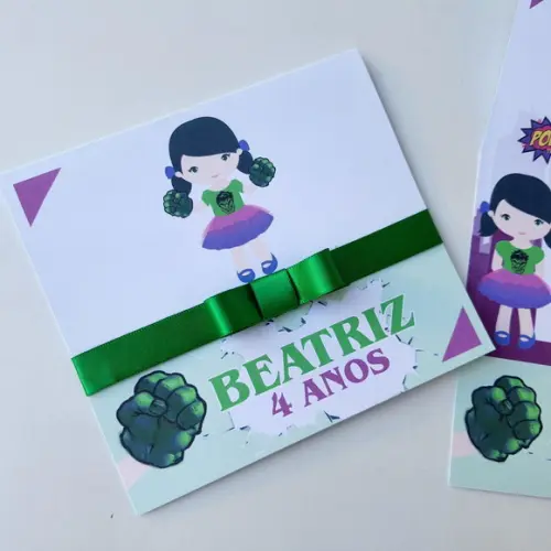 Convite Hulk Girl Promoção