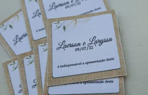 Convite individual de casamento