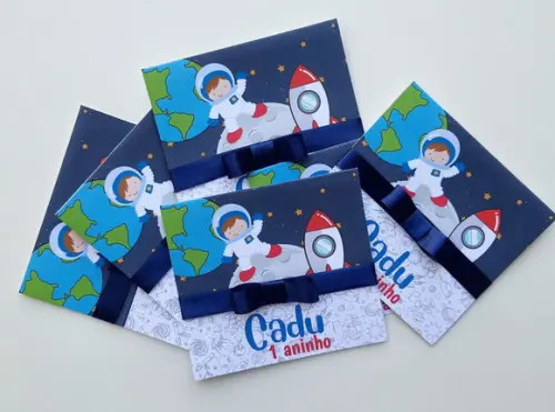 Convite Infantil Astronauta