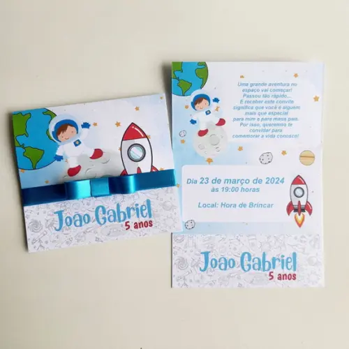 Convite Infantil Astronauta