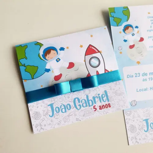 Convite Infantil Astronauta