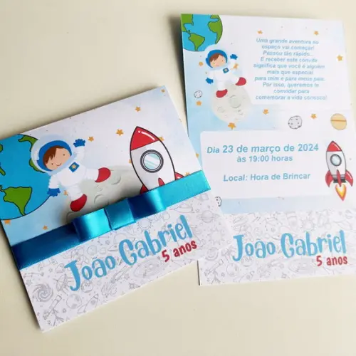Convite Infantil Astronauta