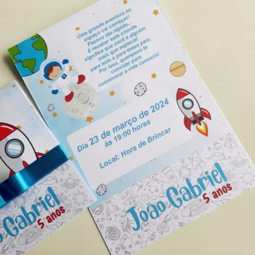 Convite Infantil Astronauta