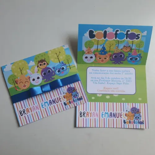 Convite Infantil Bolofofos