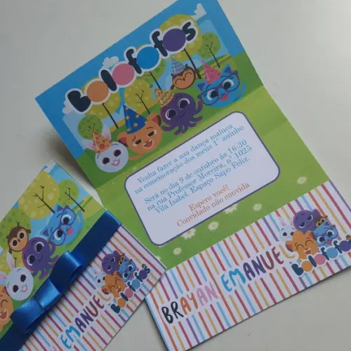 Convite Infantil Bolofofos