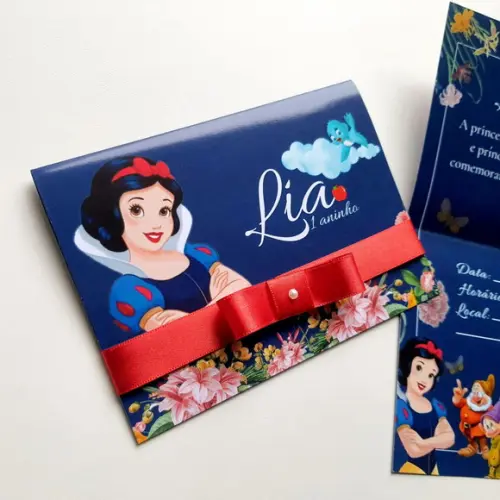 Convite Infantil Branca de Neve
