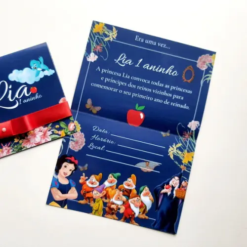 Convite Infantil Branca de Neve