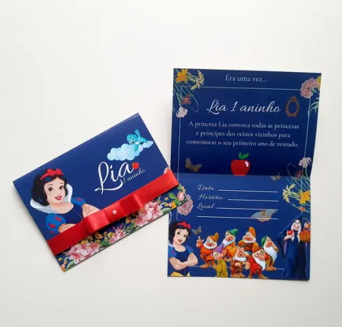 Convite Infantil Branca de Neve