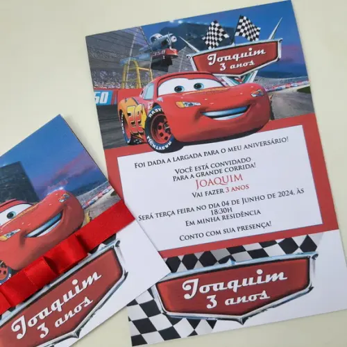 Convite Infantil Carros
